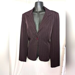 Purple Pinstriped Women's Blazer